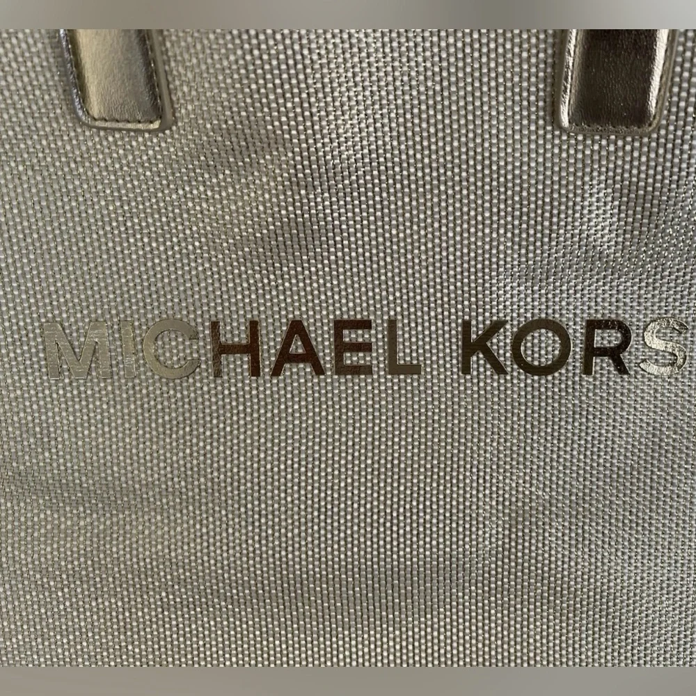 MICHAEL KORS Gold Tote Bag - Metallic Gold Women's Tote - Picture 9 of 10